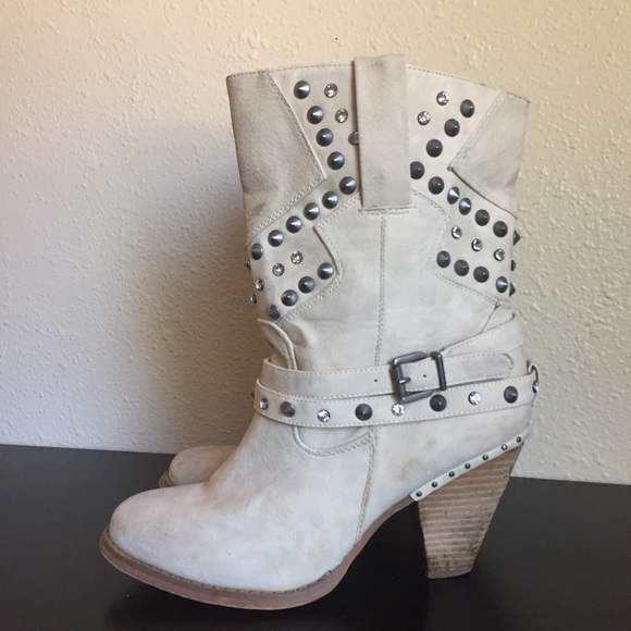 Not Rated Shoes - Not Rated studded heeled cowgirl boots size 8.5